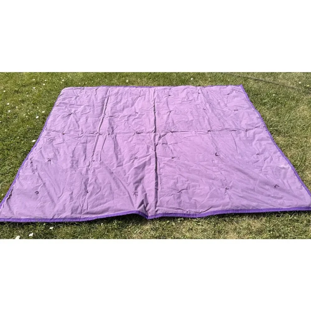 Vintage Handmade New Mexico Desert Pin Wheel Patchwork Quilt 78x64 Purple M7